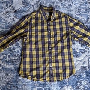 Yellow Plaid Old Navy Button-up - Men's S